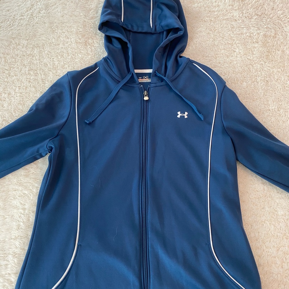 PERFECT CONDITION Under Armour Blue Zip Up Hoodie